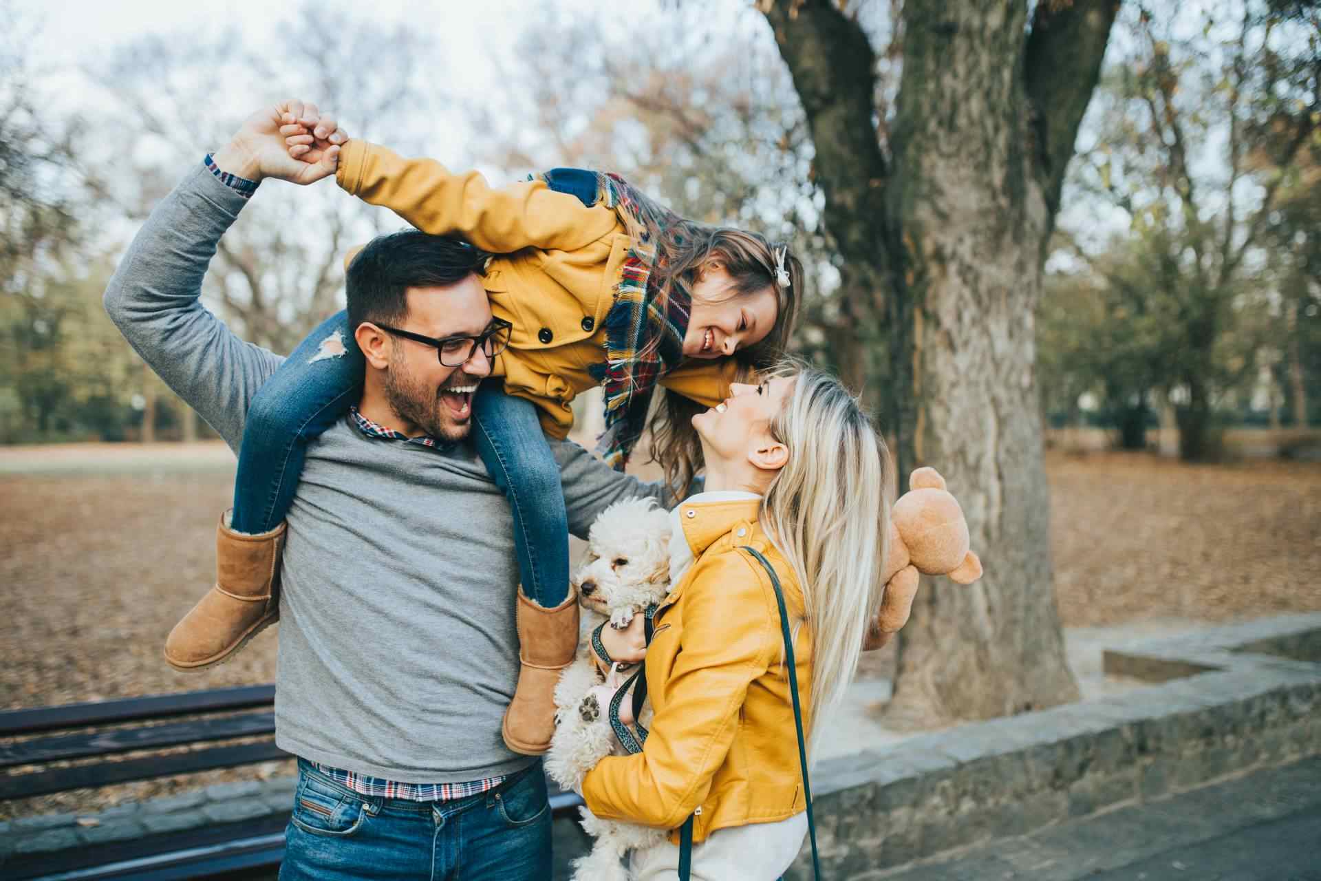 Family with happy face and beautiful smile